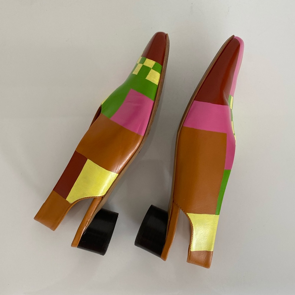 Everlane handpainted slingbacks in Color-Block Party - Picture 2 of 7